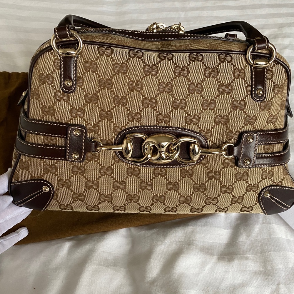 Gucci Canvas Top Handle Bag